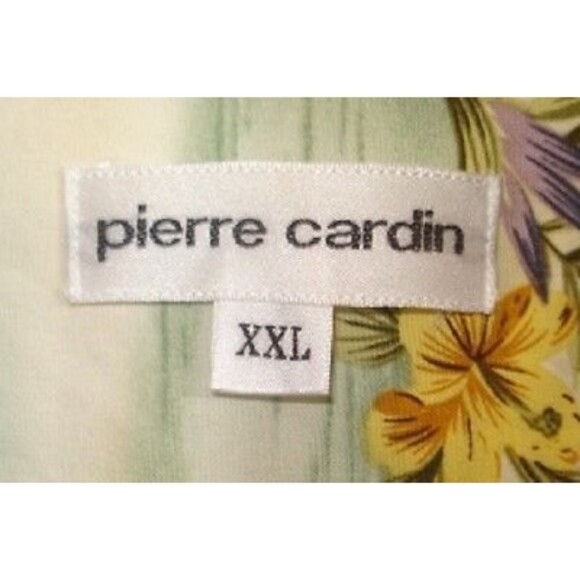 Pierre Cardin Hawaiian Shirt Cotton Palm Trees Button Front Mens Size 2XL - Picture 4 of 4